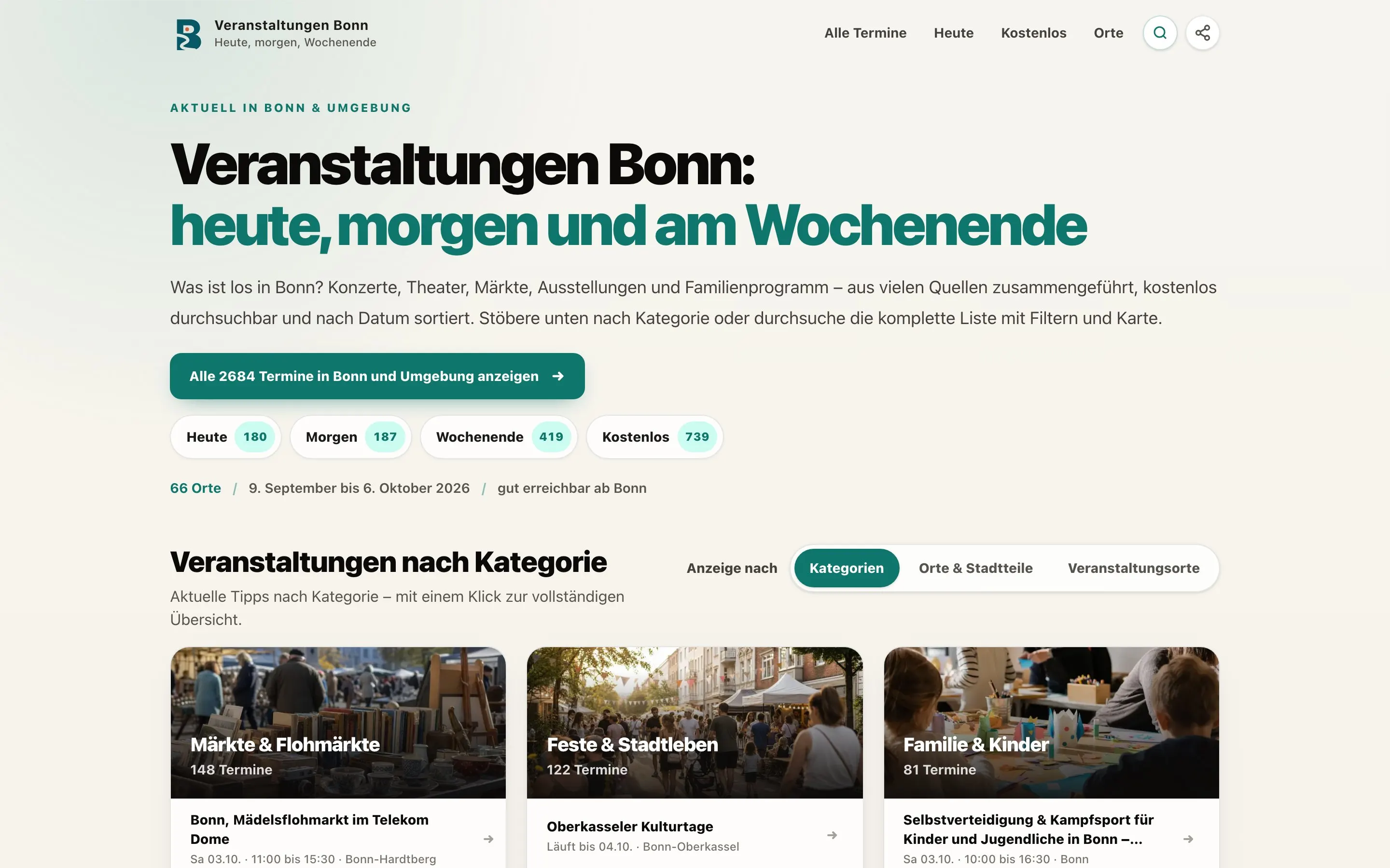 Website am Desktop
