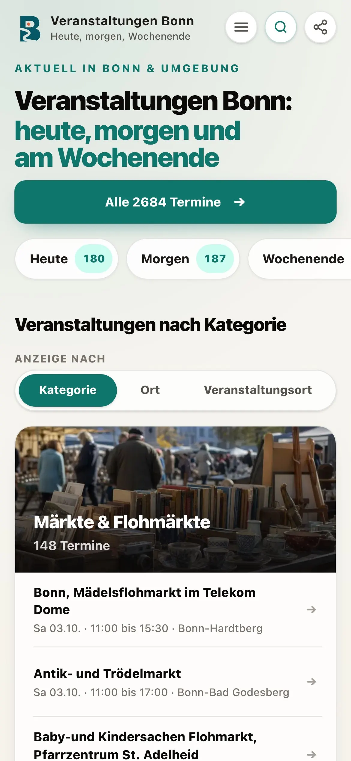 Website am Smartphone